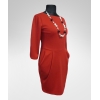Czerwona elegancka sukienka z kieszeniami - Donna